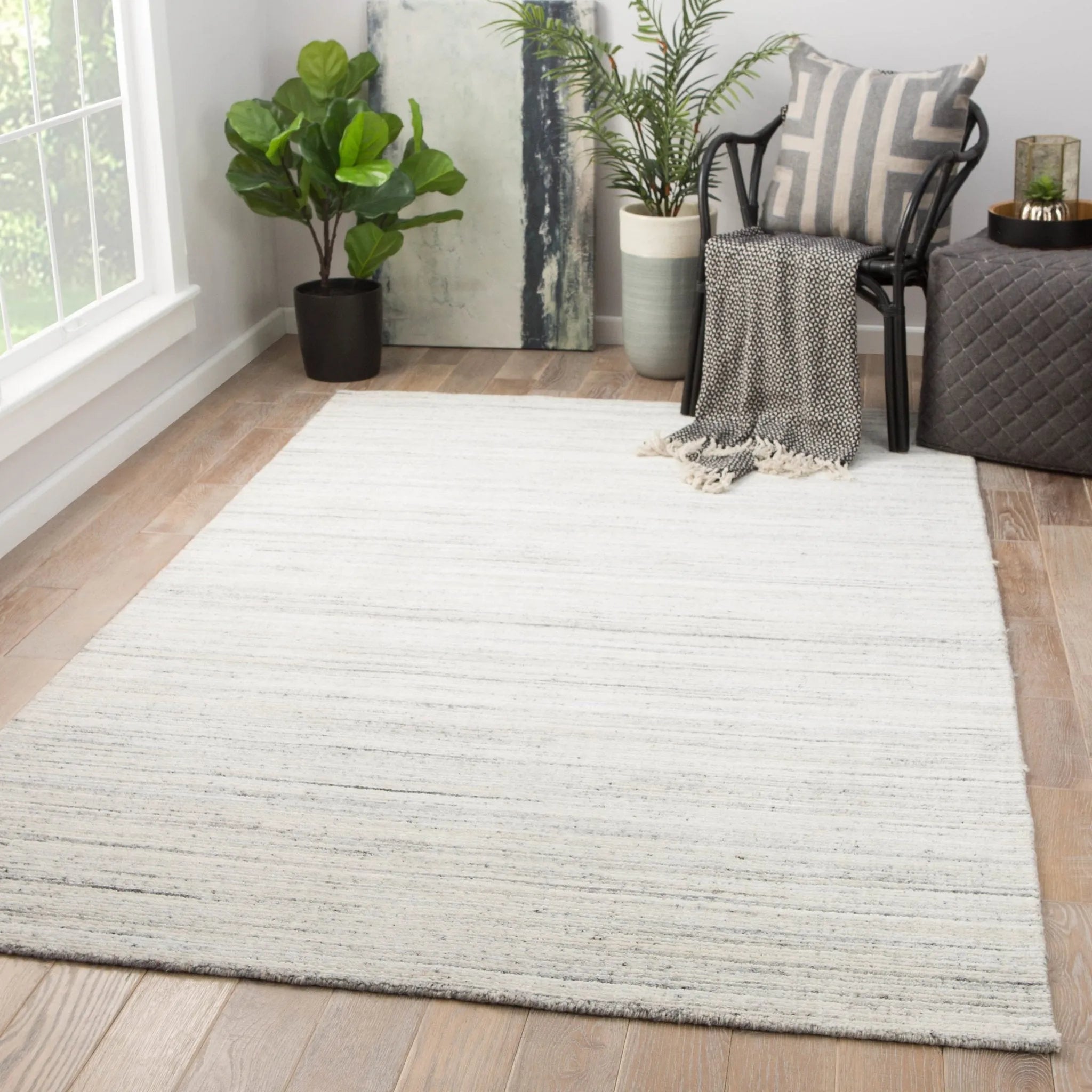 Madras Mds04 Vassa White/Gray Rug - Baconco