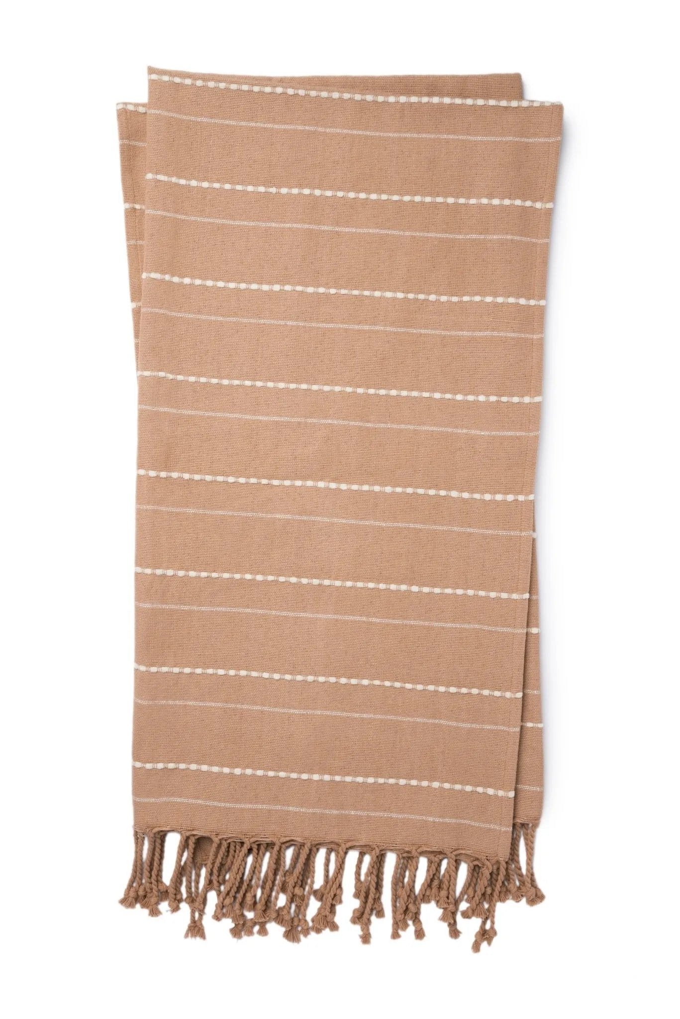 Magnolia Home Amie T1038 Blush/Natural Throw Blanket - Baconco