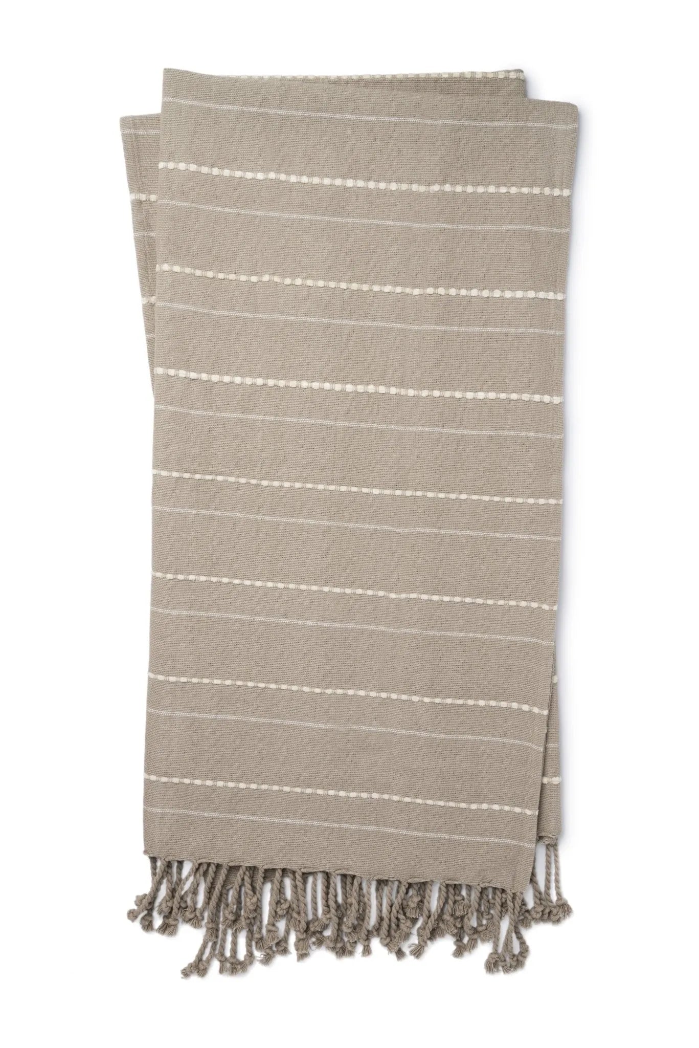 Magnolia Home Amie T1038 Grey/Natural Throw Blanket - Baconco