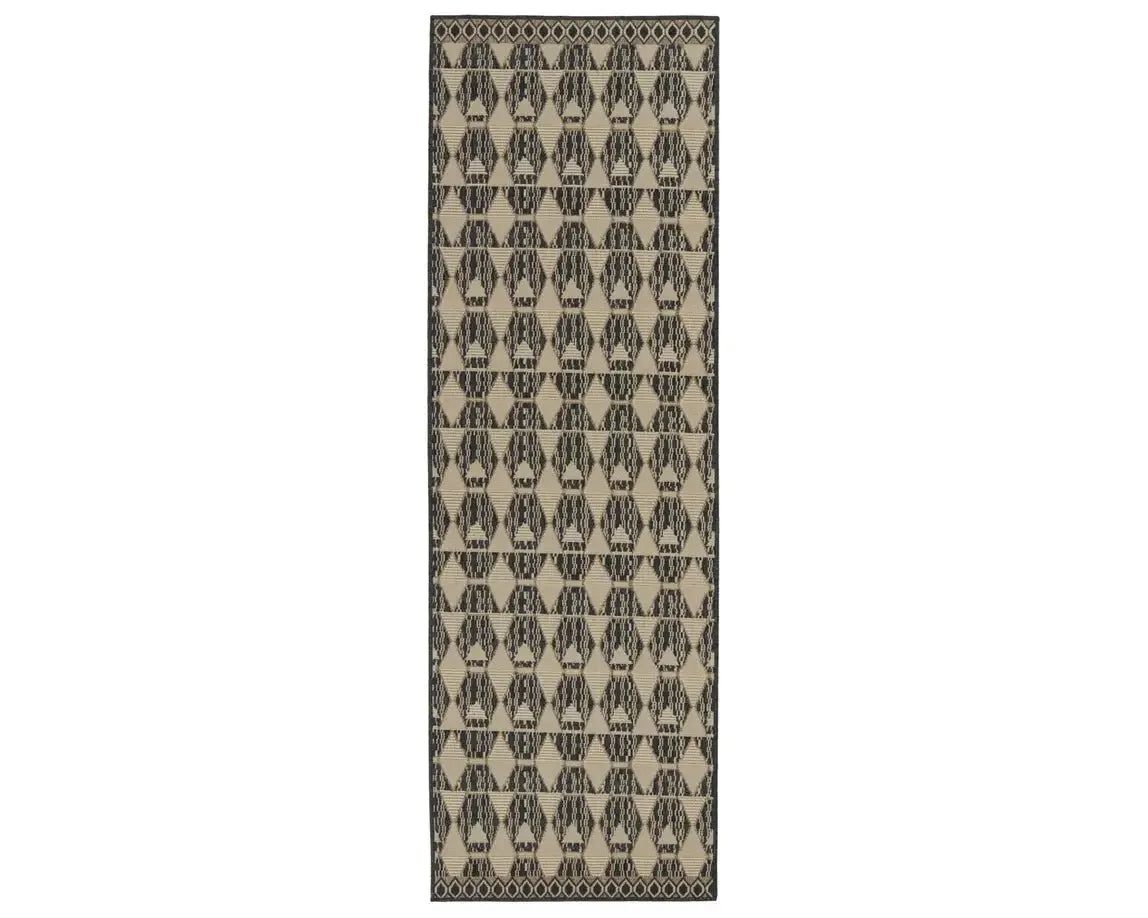 Mahaba MAH02 Black/Taupe Rug - Baconco