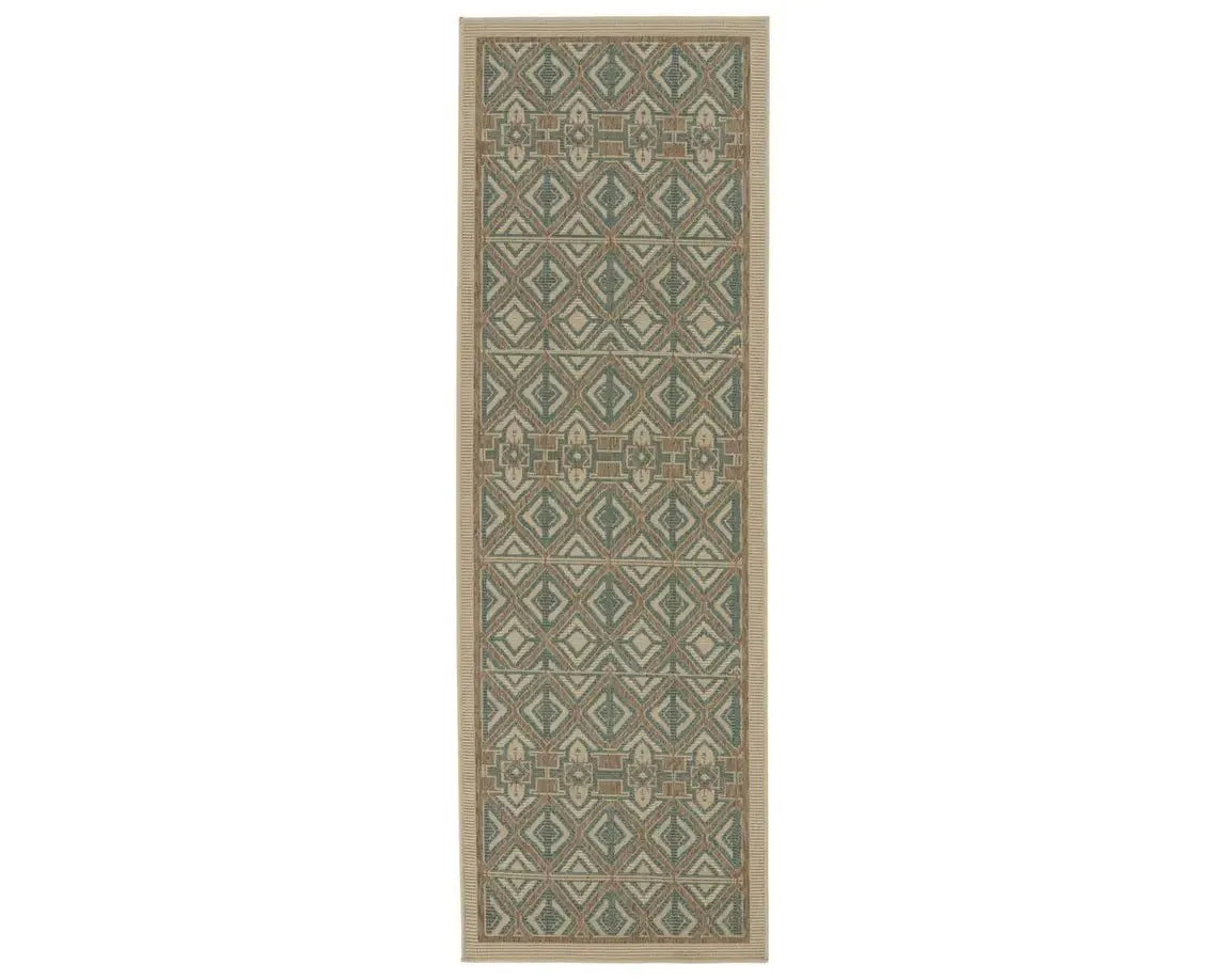 Mahaba MAH03 Green/Taupe Rug - Baconco