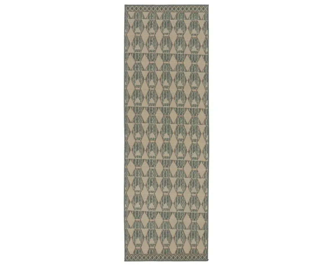 Mahaba MAH04 Green/Taupe Rug - Baconco