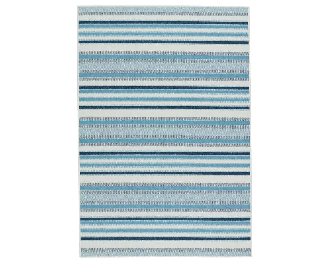 Mahaba MAH08 Blue/Cream Rug - Baconco