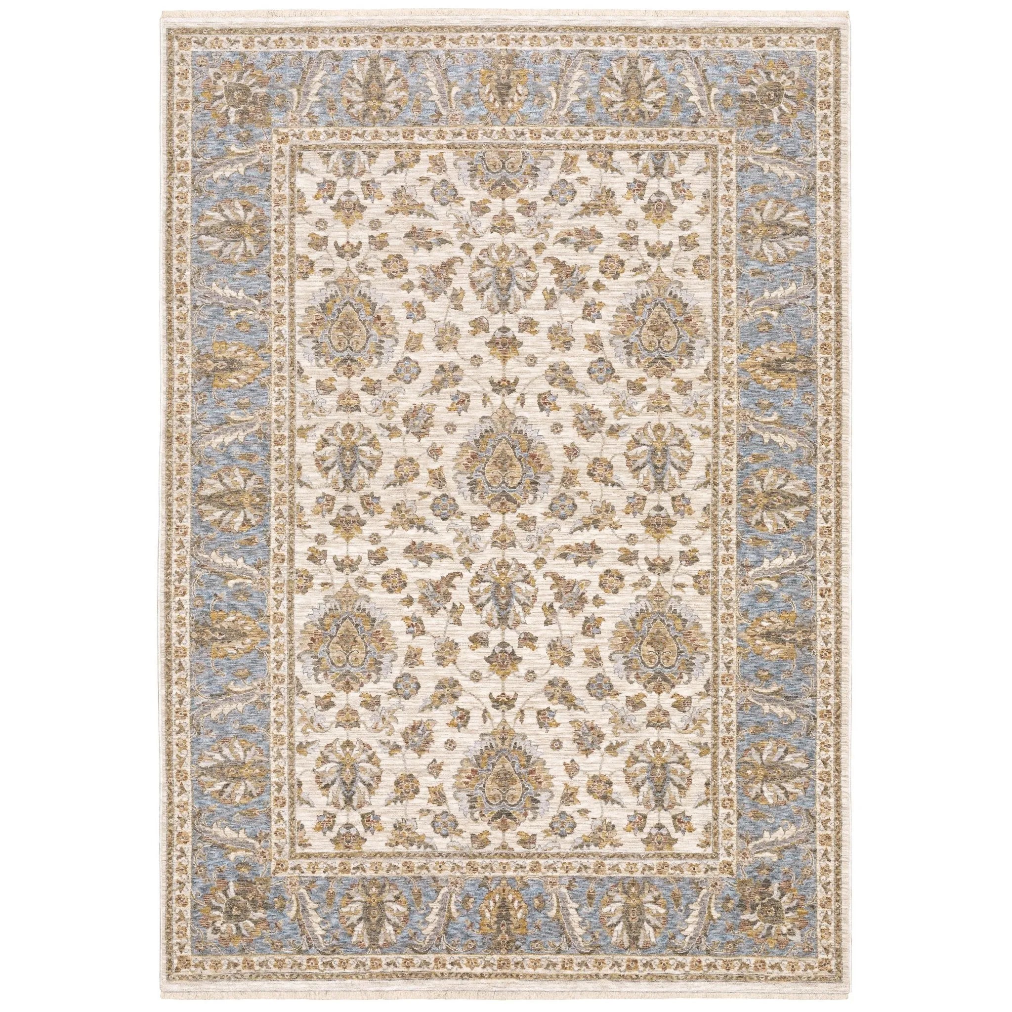 Maharaja 5091Z Ivory/Blue Rug - Baconco