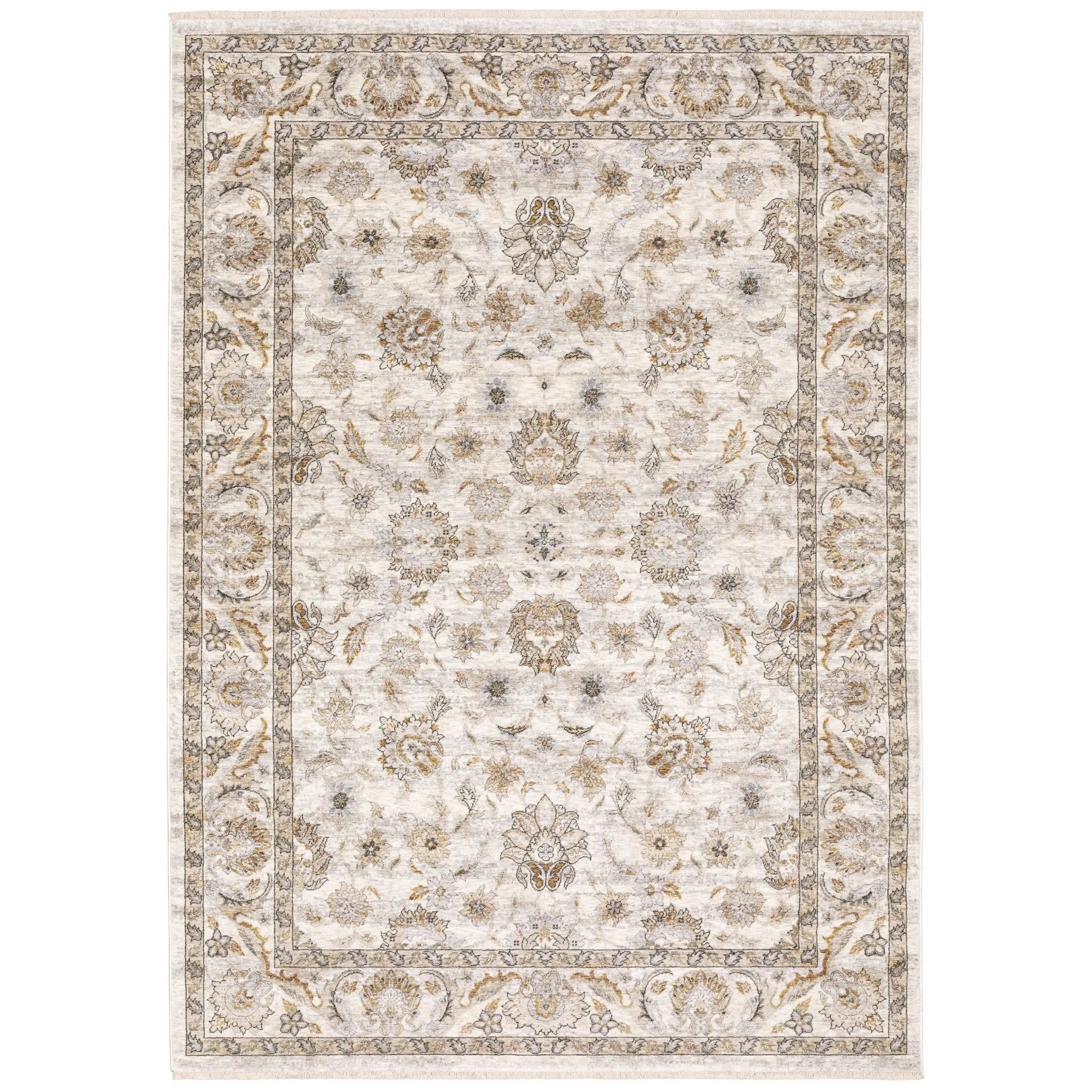 Maharaja 70W Ivory/Grey Rug - Baconco