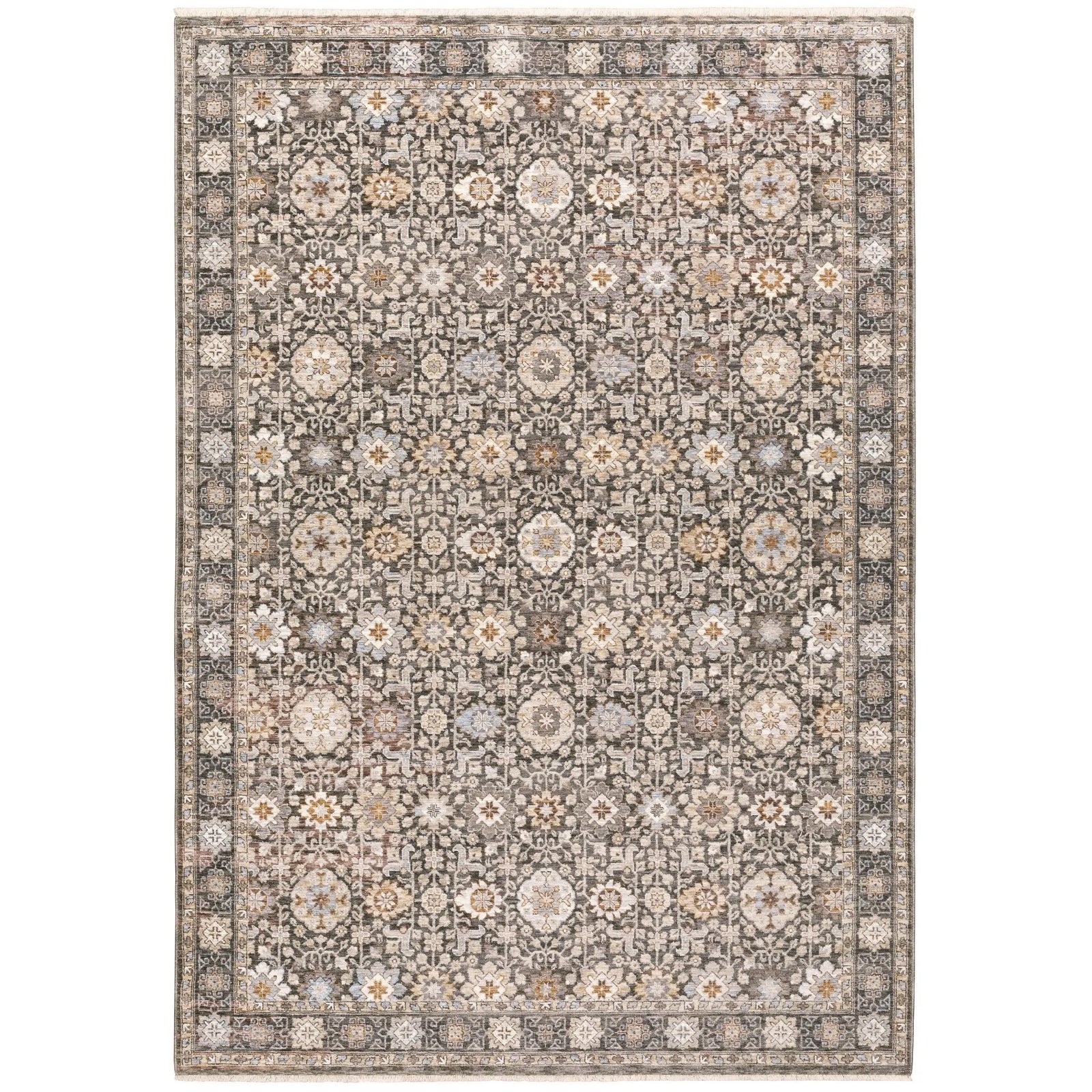 Maharaja 71N Charcoal/Ivory Rug - Baconco