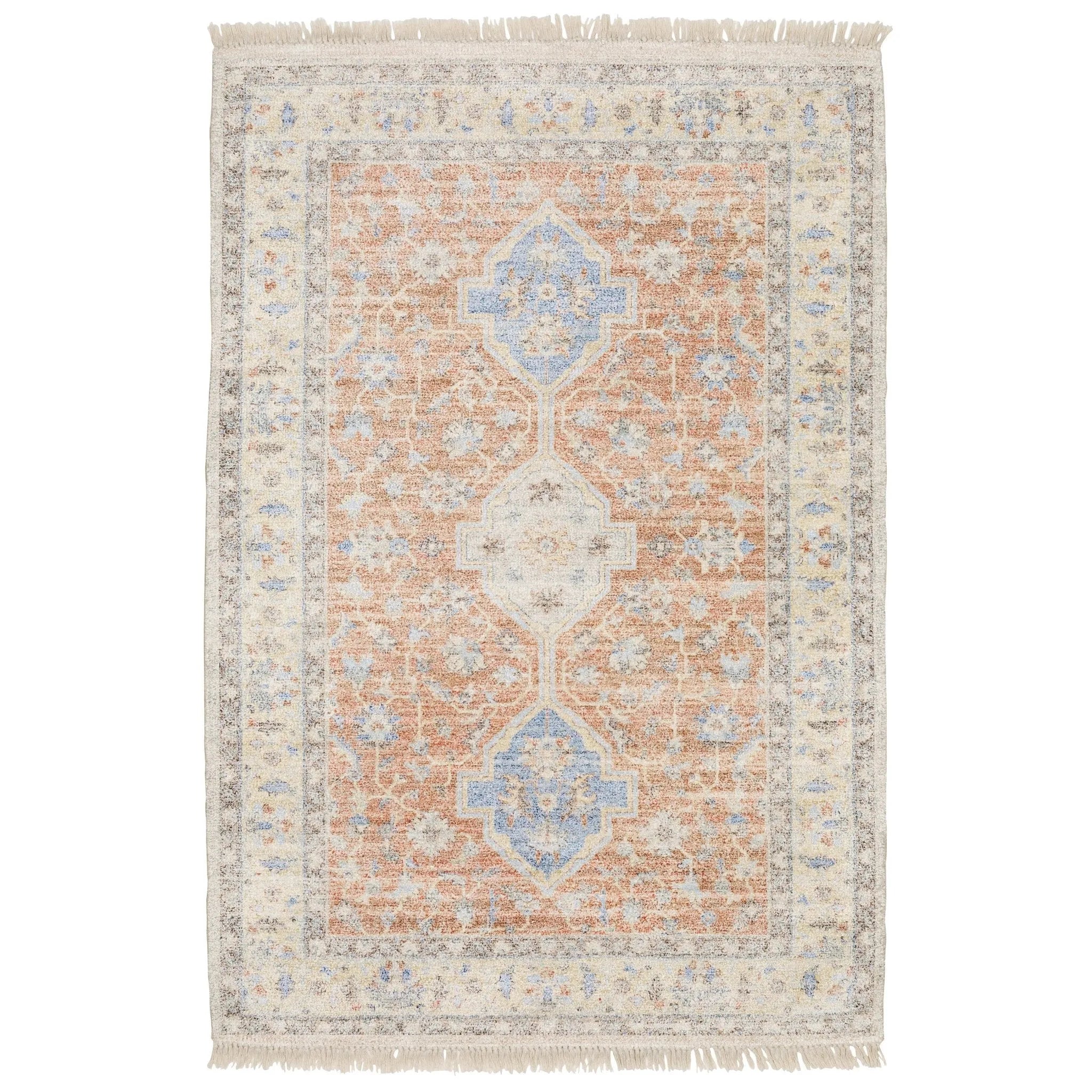 Malabar 45305 Orange/Blue Rug - Baconco