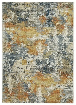 Malibu MAL05 Blue/Gold Rug - Baconco