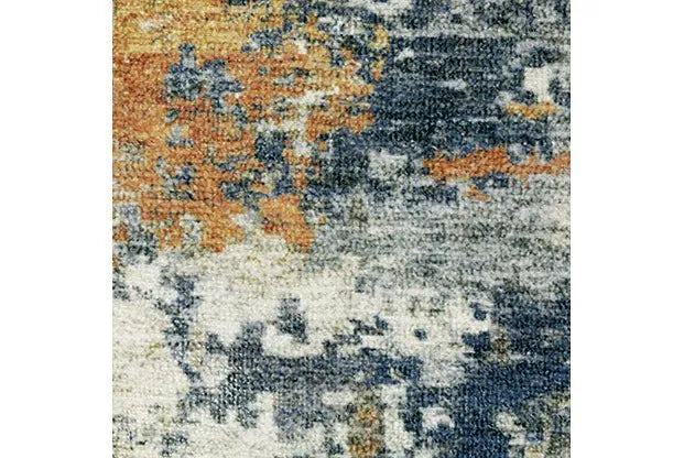 Malibu MAL05 Blue/Gold Rug - Baconco