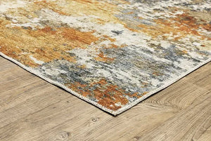 Malibu MAL05 Blue/Gold Rug - Baconco