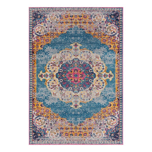 Manhattan MAN-3 Blue/Orange Rug - Baconco