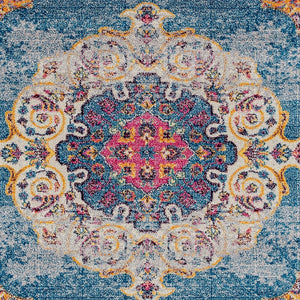 Manhattan MAN-3 Blue/Orange Rug - Baconco