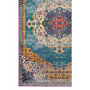 Manhattan MAN-3 Blue/Orange Rug - Baconco