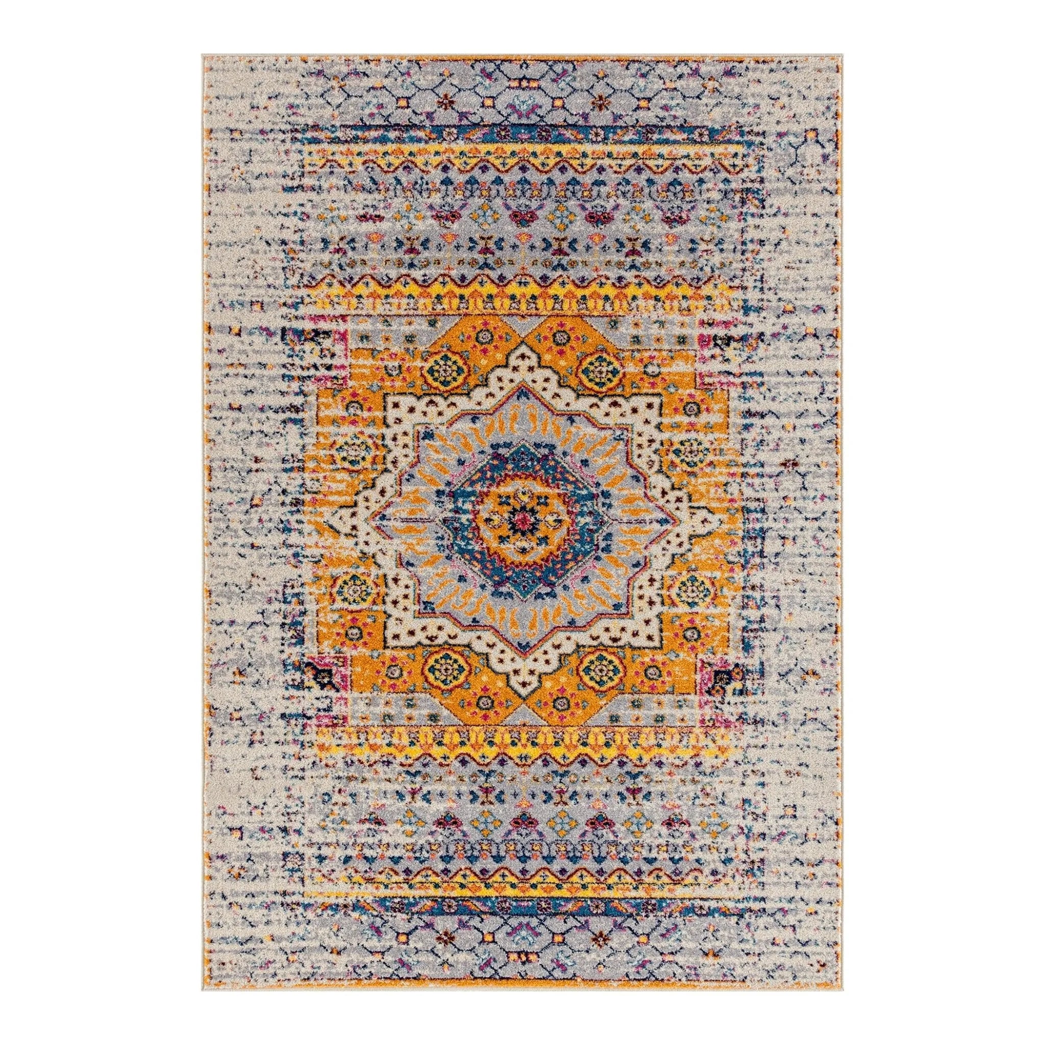 Manhattan MAN-33 Orange/Ivory Rug - Baconco