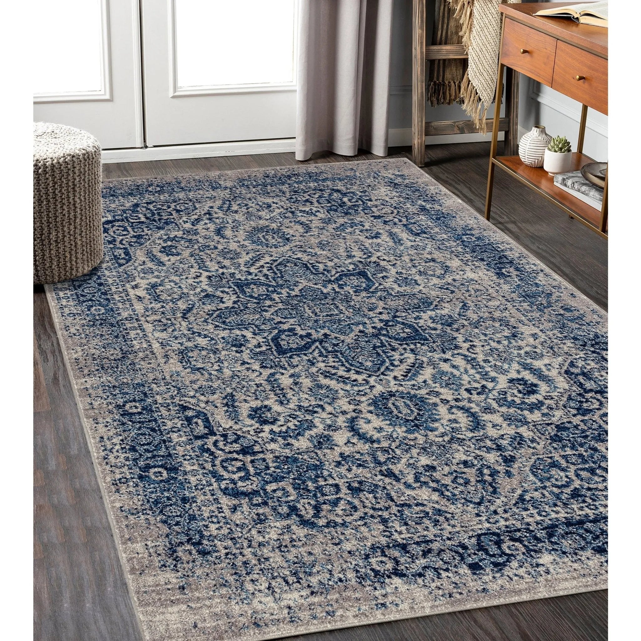 Manhattan MAN-39 Teal/Beige Rug - Baconco