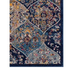 Manhattan MAN-40 Navy/Orange Rug - Baconco