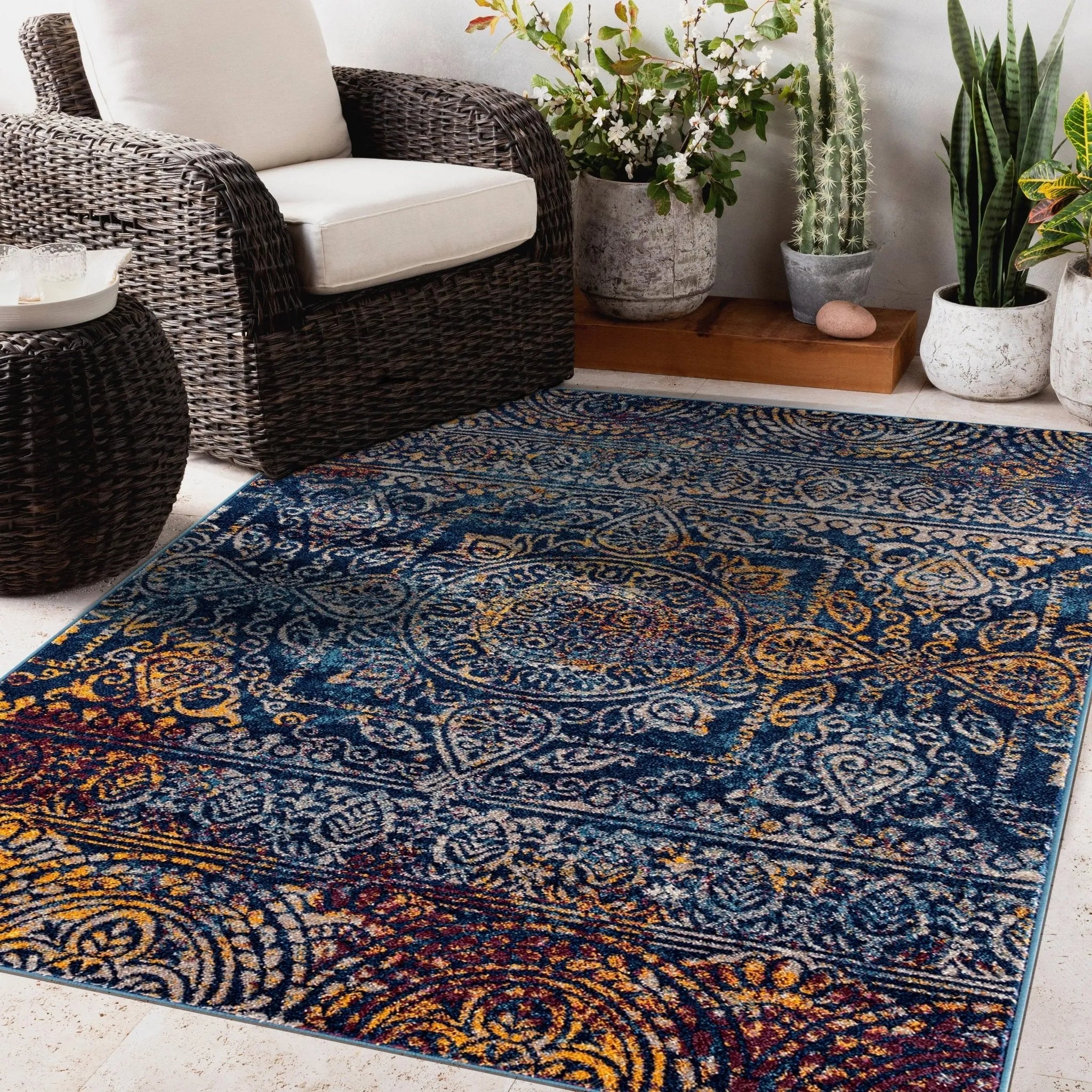 Manhattan MAN-42 Navy Rug - Baconco