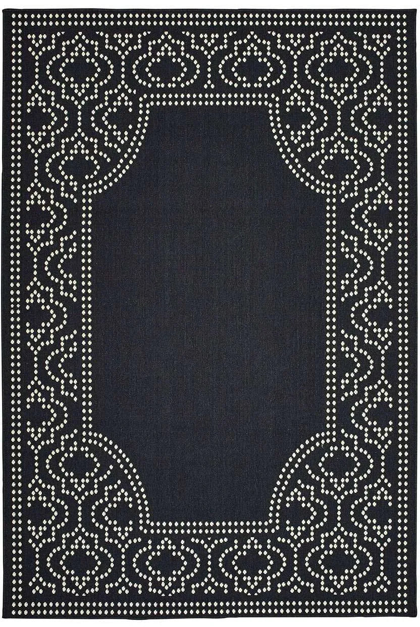 Marina 1247K Black Ivory Rug - Baconco