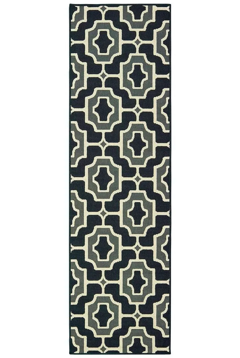 Marina 1491Z Black Grey Rug - Baconco