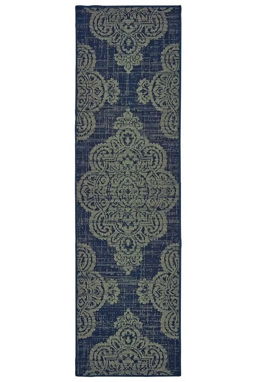 Marina 5929B Navy Grey Rug - Baconco