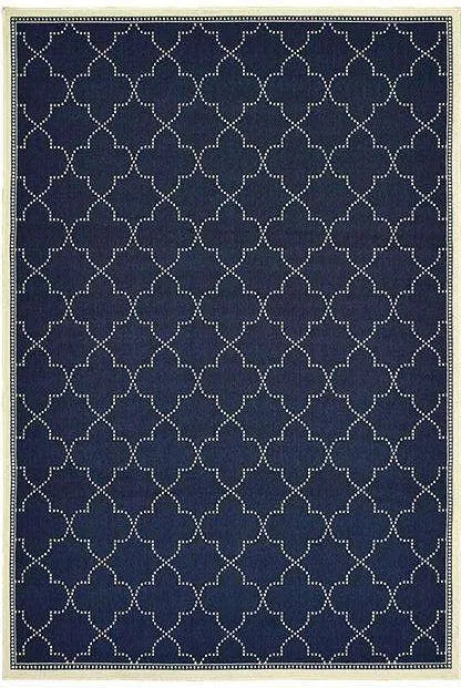 Marina 6025P Navy Ivory Rug - Baconco