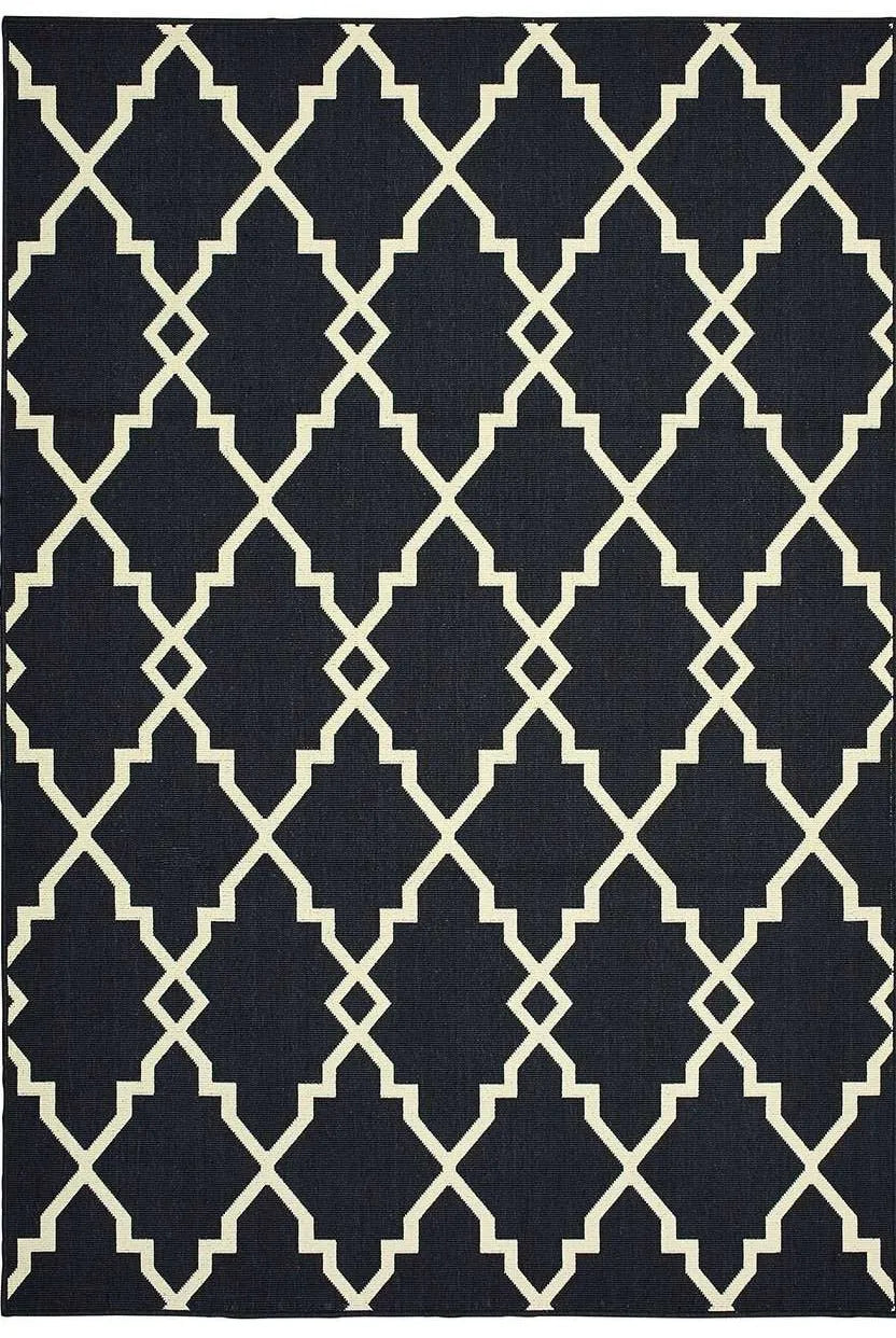 Marina 7763K Black Ivory Rug - Baconco