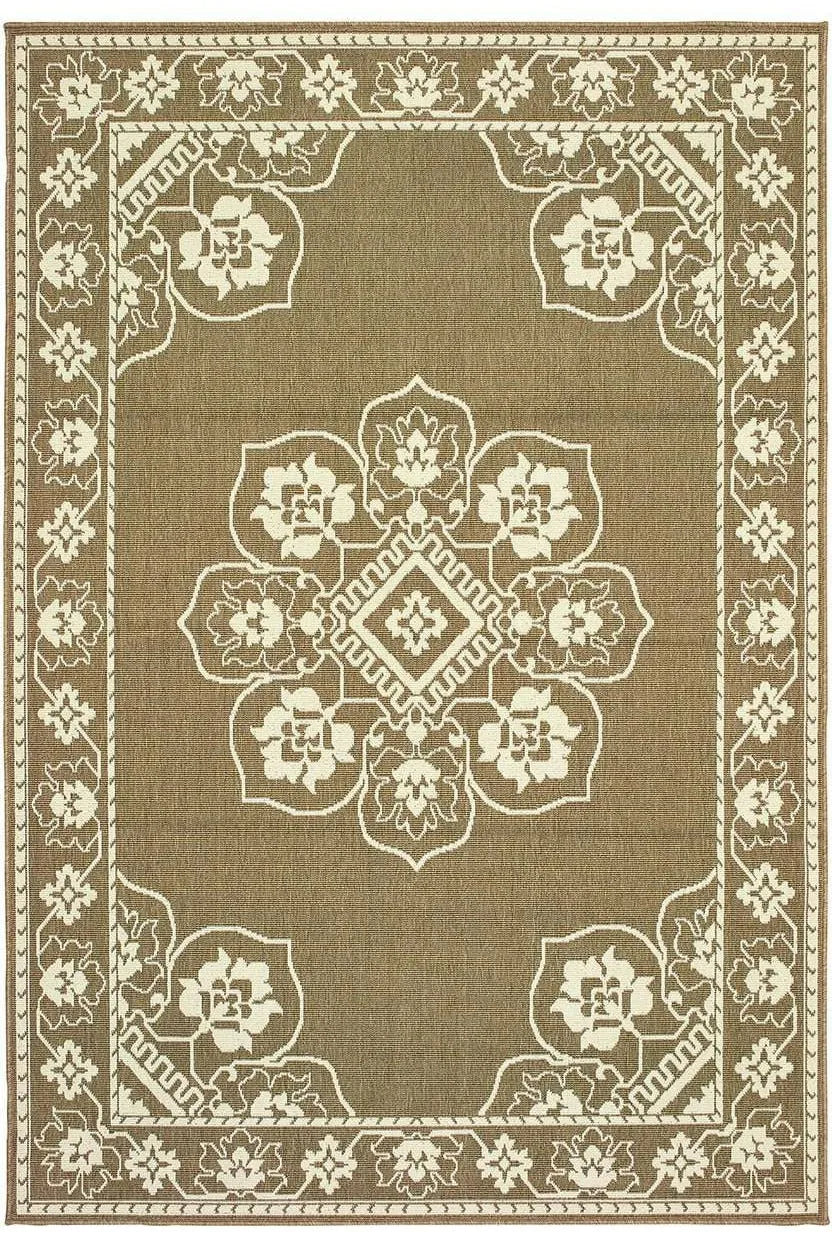 Marina 7764J Tan Ivory Rug - Baconco