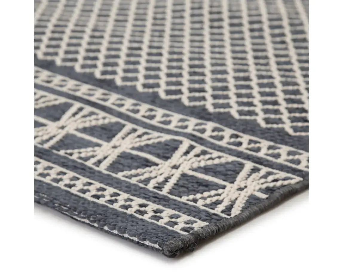 Marina MAR02 Deep Blue/Cream Rug - Baconco