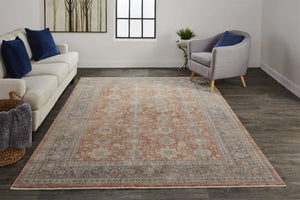 Marquette 3761F Rust/Blue Rug - Baconco