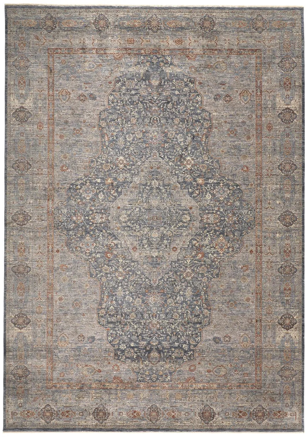 Marquette 3778F Gray/Rust Rug - Baconco