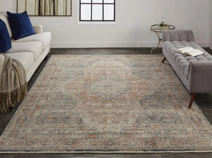 Marquette 3778F Rust/Blue Rug - Baconco