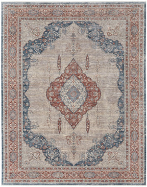 Marquette MRQ39GRF Grey/Red Rug - Baconco