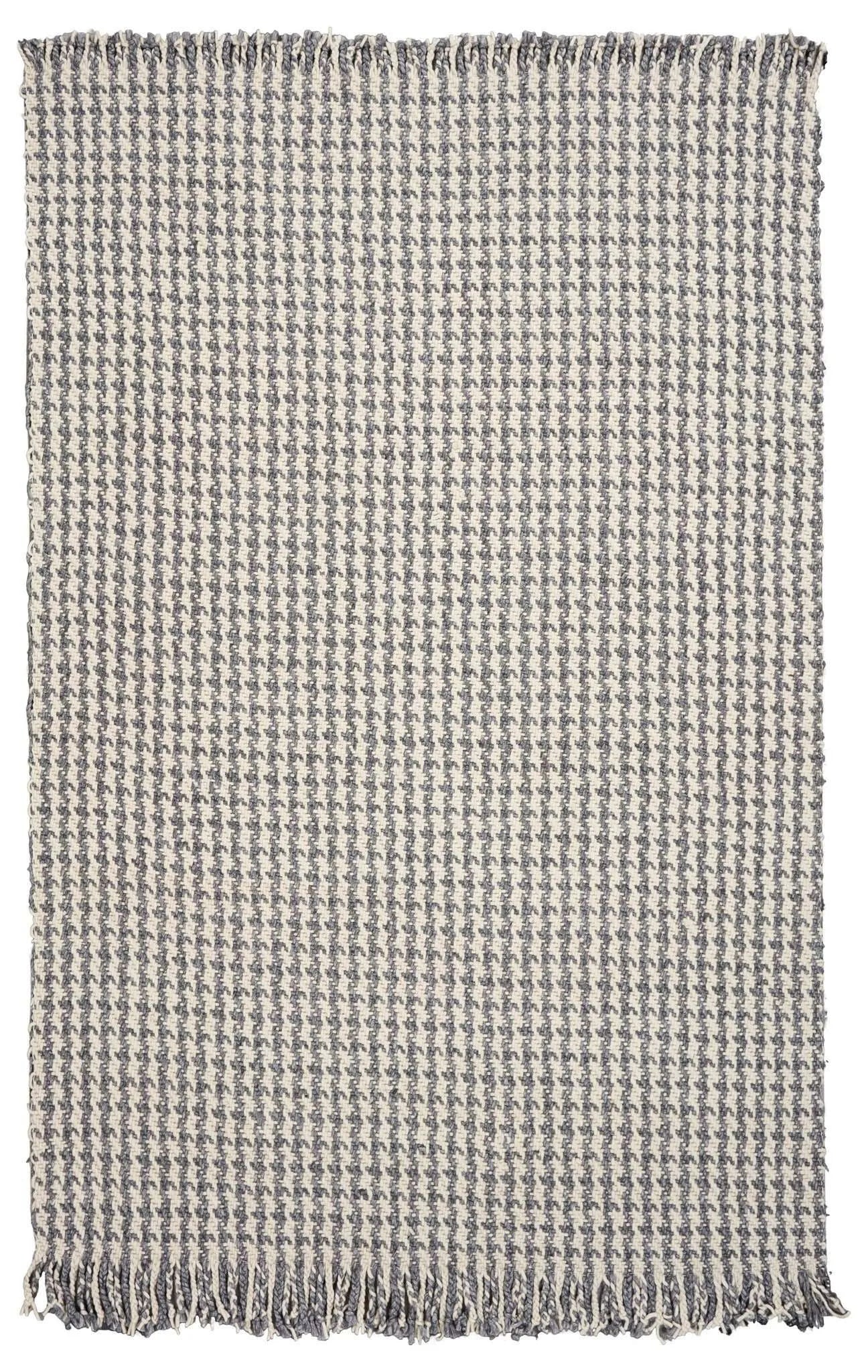 Maui 1342 Houndstooth Ivory Grey Rug - Baconco