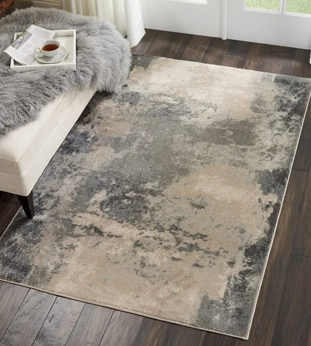 Maxell MAE13 Ivory/Grey Rug - Baconco