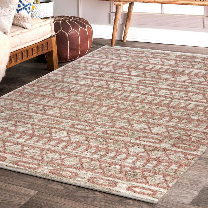 Meadow 81545SLY Salmon/Ivory Rug - Baconco