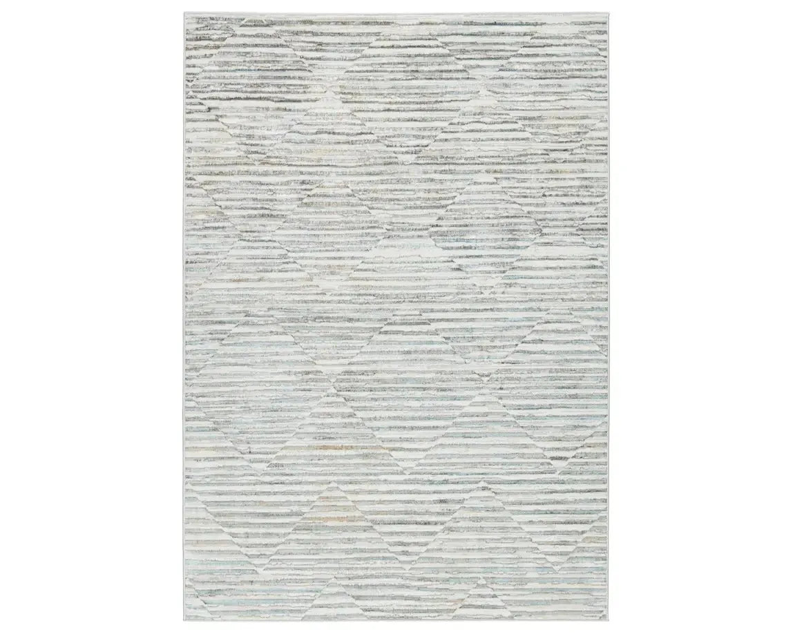 Melo MEL03 Grey/Light Blue Rug - Baconco