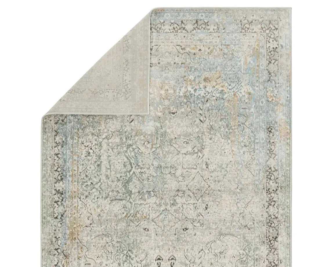 Melo MEL04 Green/Light Grey Rug - Baconco