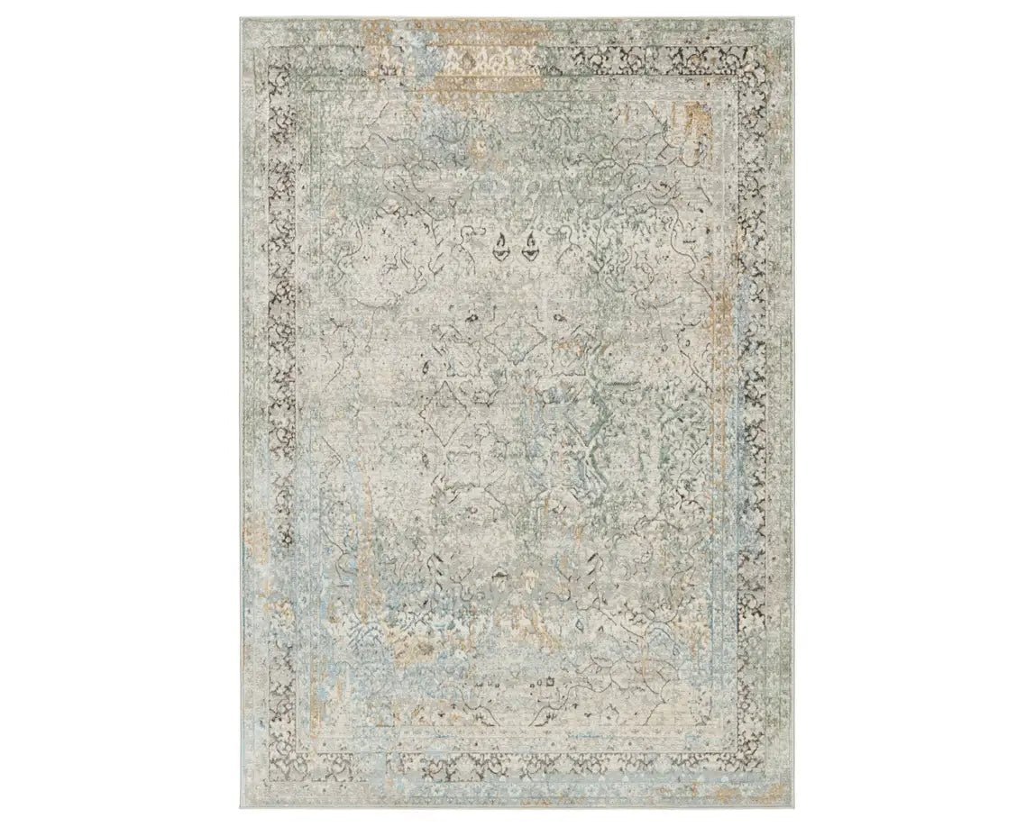 Melo MEL04 Green/Light Grey Rug - Baconco