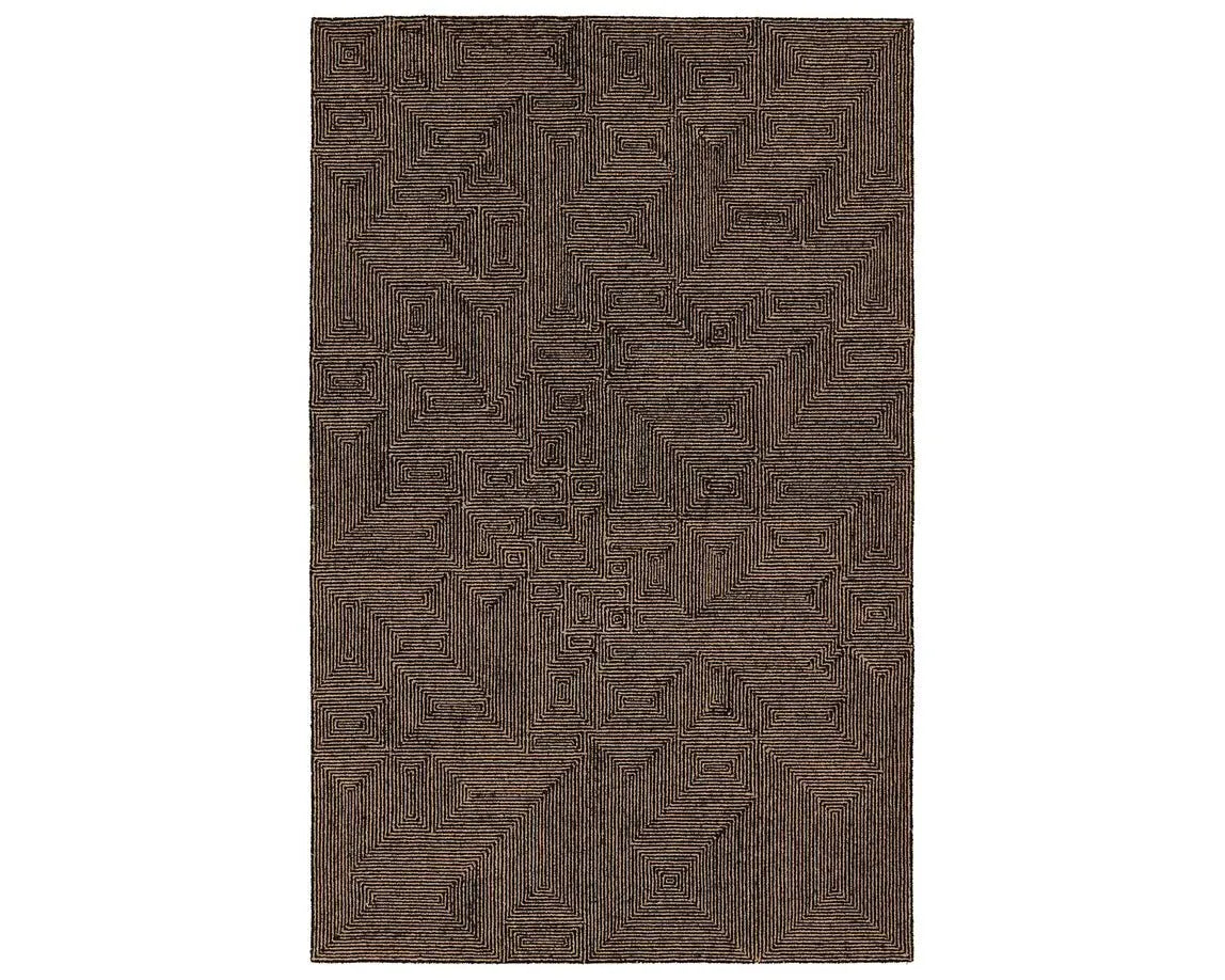 Mercia MRC01 Tan/Black Rug - Baconco