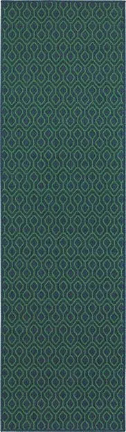 Meridian 1634q Navy/ Green Rug - Baconco