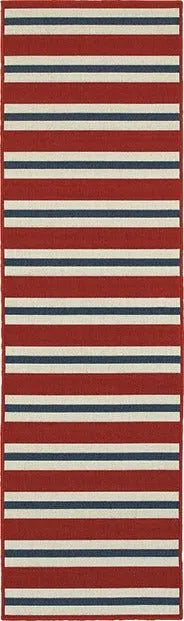 Meridian 5701r Red/ Blue Rug - Baconco