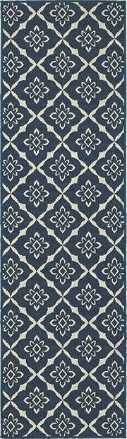 Meridian 5703b Navy/ Ivory Rug - Baconco