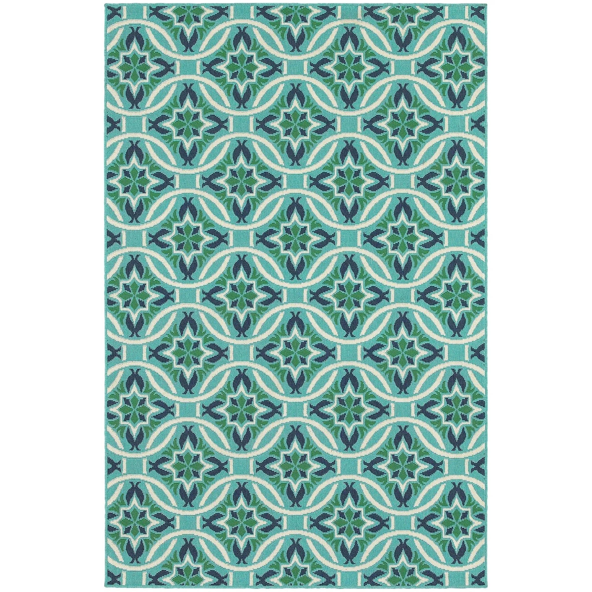 Meridian 5868l Blue/ Green Rug - Baconco