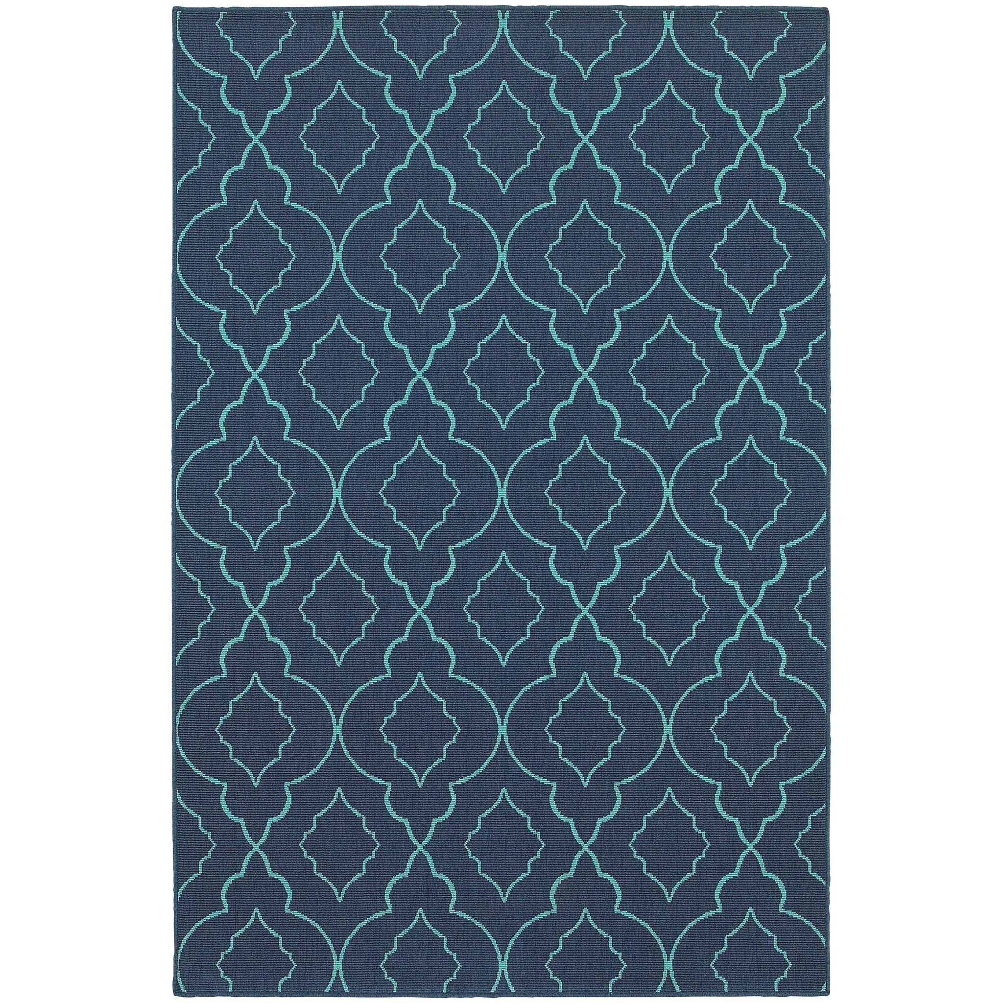 Meridian 7541b Navy/ Blue Rug - Baconco