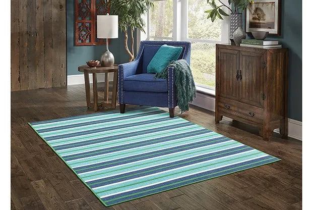 Meridian 9652f Blue/ Green Rug - Baconco