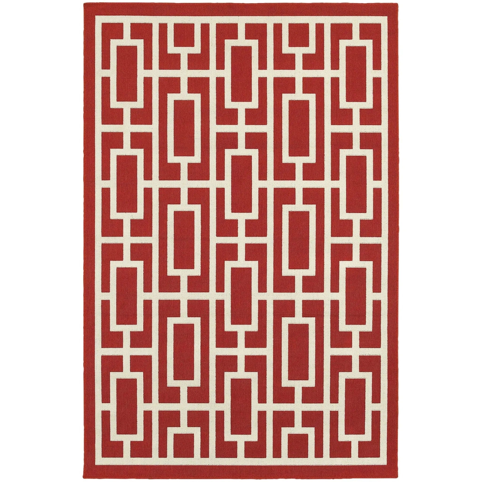 Meridian 9754r Red/ Ivory Rug - Baconco