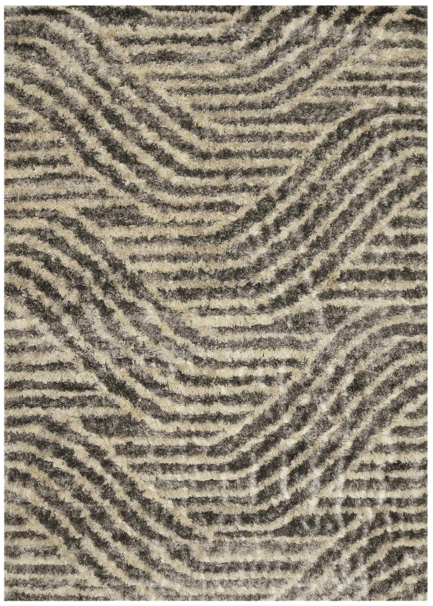 Merino 6715 Charcoal Waves Rug - Baconco