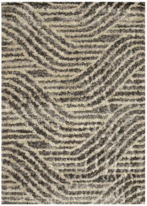 Merino 6715 Charcoal Waves Rug - Baconco