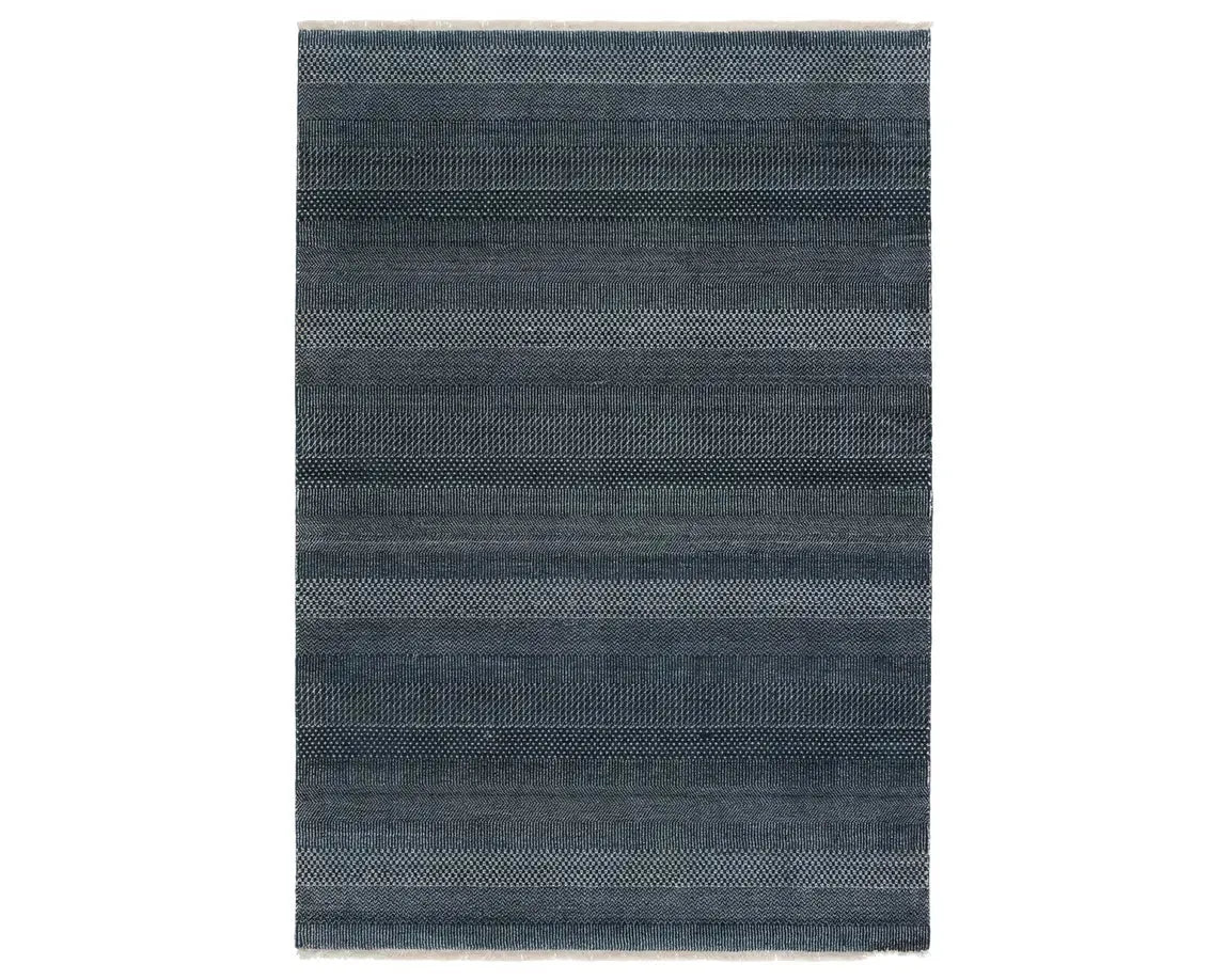 Merritt MER03 Deep Blue/Ivory Rug - Baconco