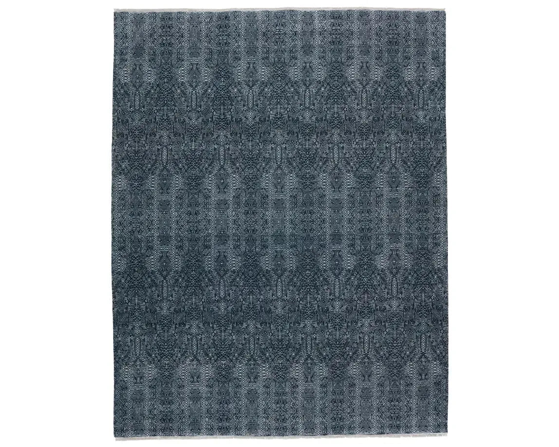 Merritt MER06 Deep Blue/Ivory Rug - Baconco